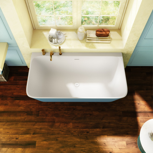 VSMP15075 Ванна Meda parete Forma Aquae, материал - Techfusion System, пристенная, 150х75 см (цвет - белый глянцевый)