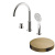 MR0065BDOSP Смеситель на борт ванны Giulini My Ring на 3 отверстия, излив, ручной душ, переключатель (цвет - золото брашированное)