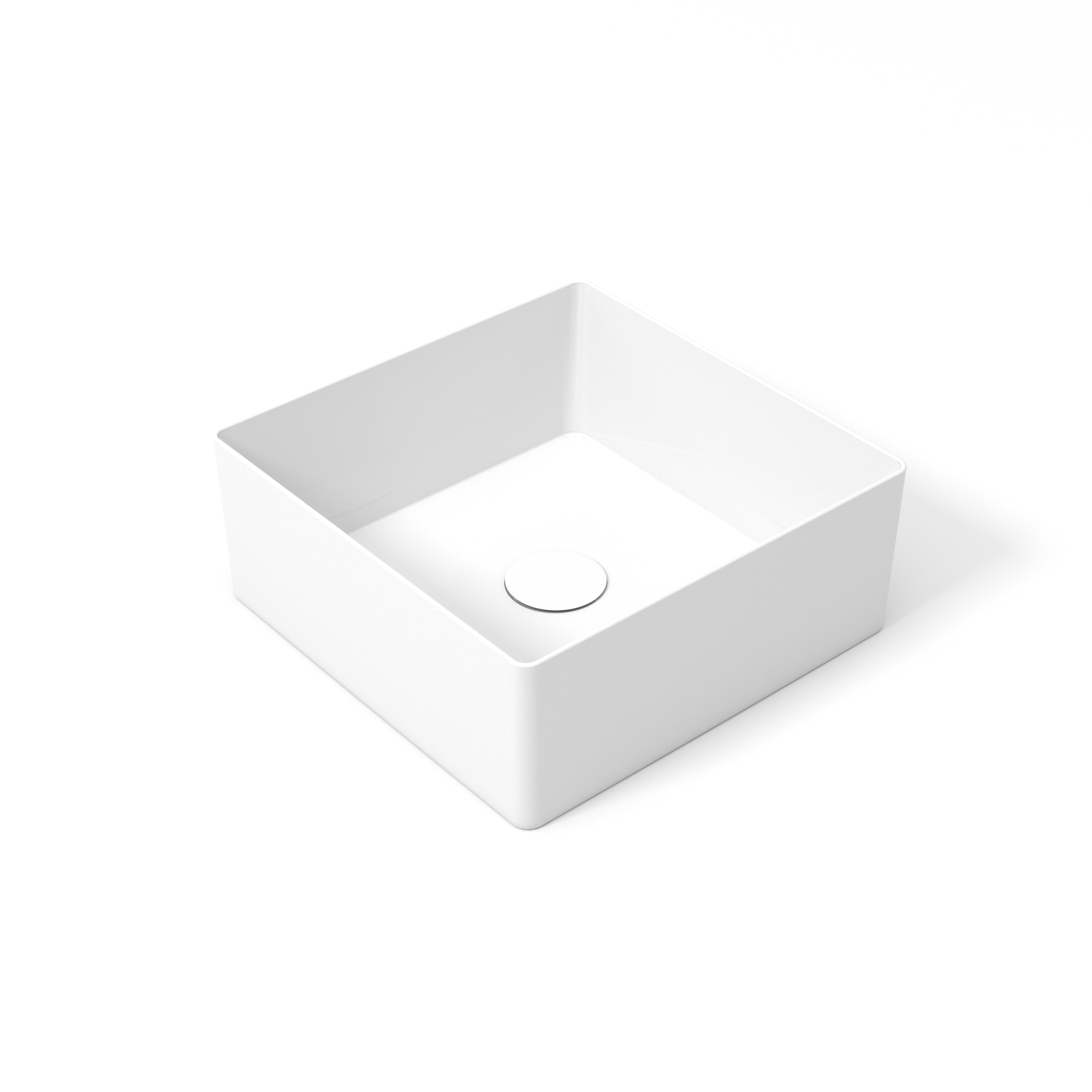 SLC42QU35001 Раковина накладная Olympia Slice 35x35x14 см (цвет - белый глянцевый)