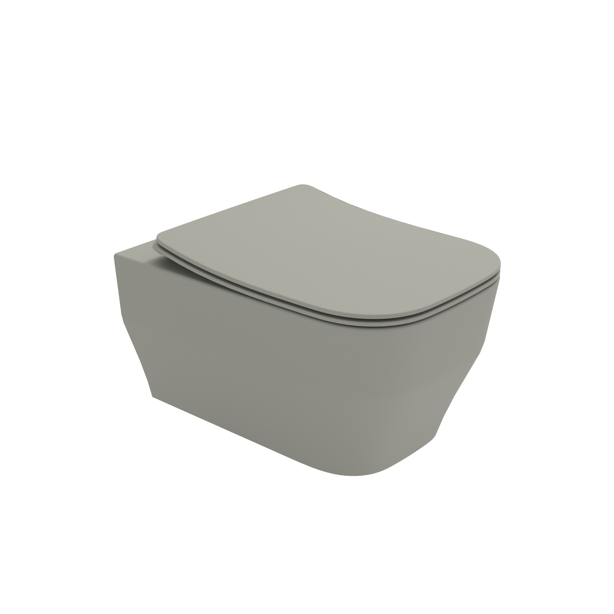 SYN1202R03 Унитаз подвесной безободковый Olympia Synthesis Eco с креплениями (цвет - серый матовый)