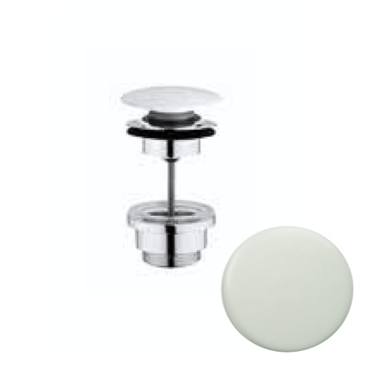 PIL11C Донный клапан OLYMPIA с керамической отделкой, для раковины или биде (цвет - матовый белый)