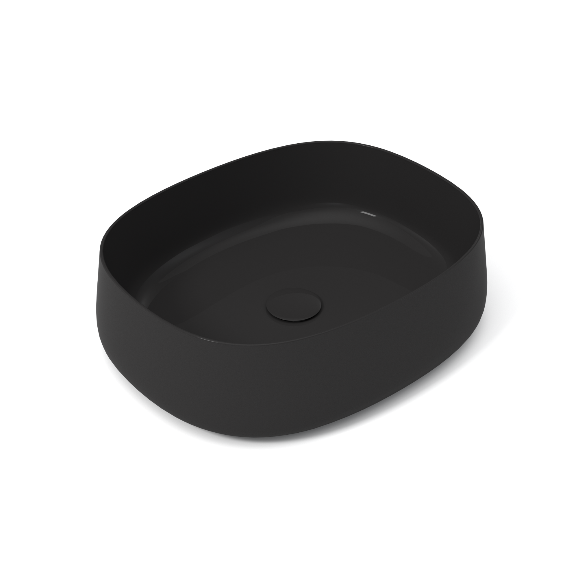 PAD4B50013 Раковина накладная Olympia Paddle, 52x42xh13 см (цвет - черный глянцевый)