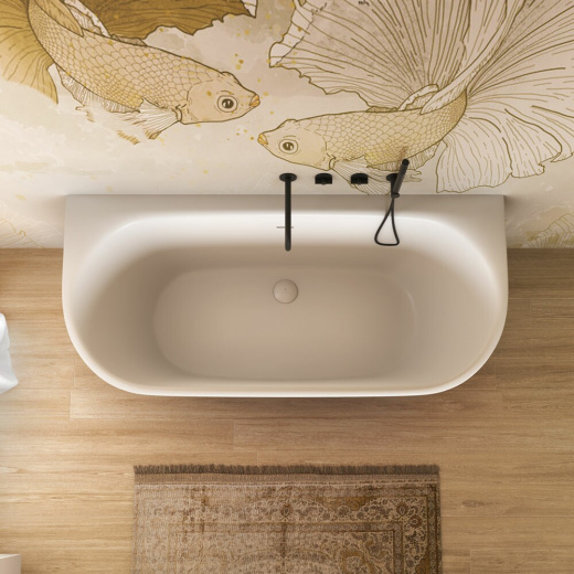 VSNP17080MT Ванна Forma Aquae Nuance parete, пристенная, Techfusion System  170х80 см (цвет - белый матовый)