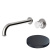 MR0025DLEPCRN Внешняя часть встраиваемого смесителя для раковины Giulini My Ring  Deluxe (цвет - черный хром глянц)