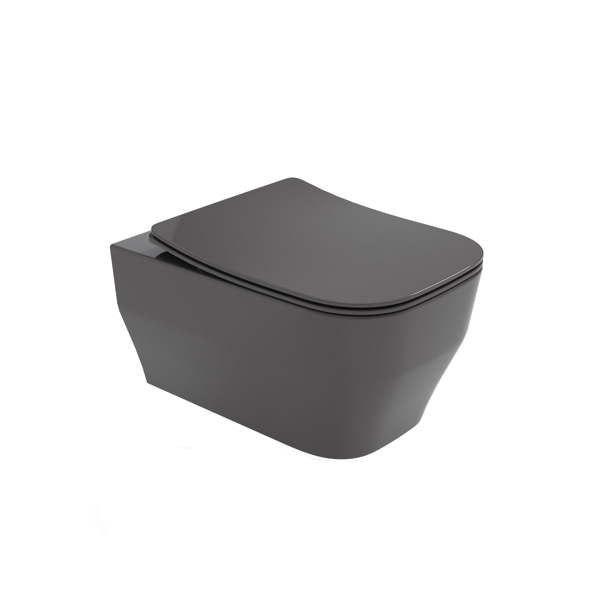 SYN1202R06 Унитаз подвесной безободковый Olympia Synthesis Eco с креплениями (цвет - серый глянцевый)